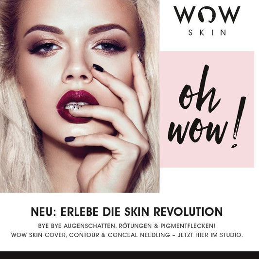 WOWSkin Needling Treatment. Flyer für Endkunden 1. Seite.