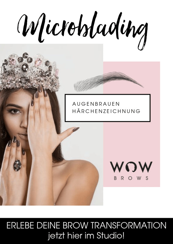 WOWbrows Microblading Flyer für Endkunden Vorderseite