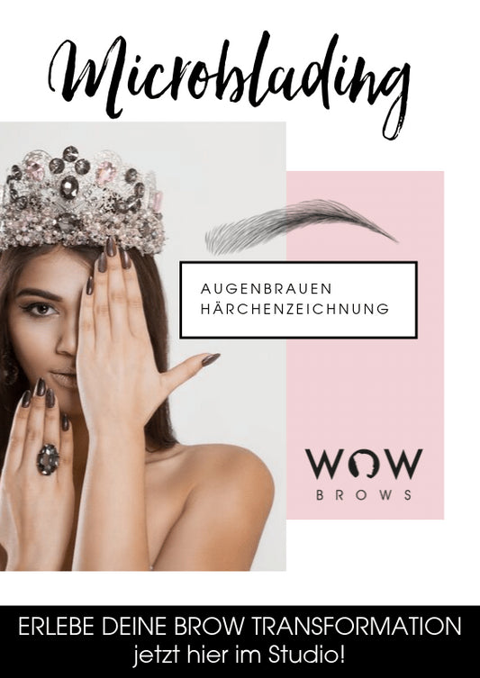 WOWbrows Microblading Flyer für Endkunden Vorderseite