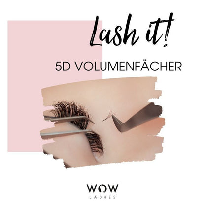 5D Wimpernfächer D Curl, 0.05mm kurzer Stamm