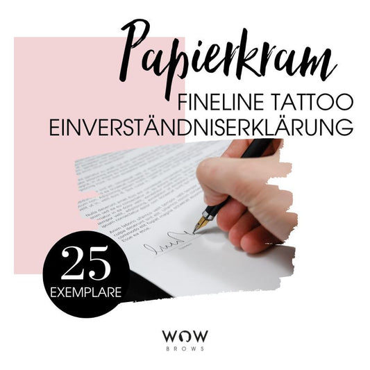 Einverständniserklärung für Fineline Tattoo