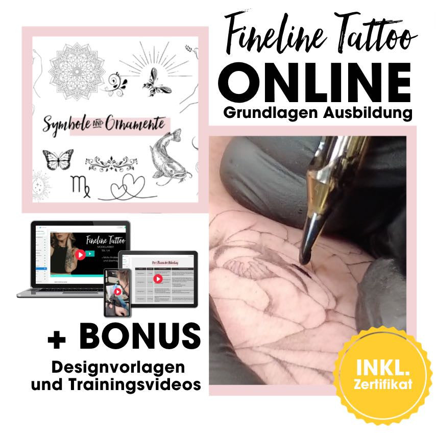 Onlinekurs für Fineline Tätowierungen